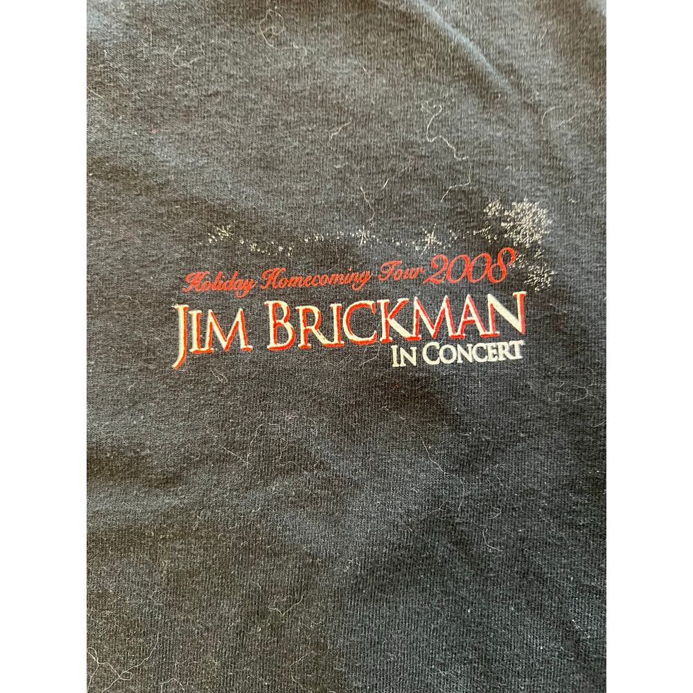 Vintage Jim Brickman 2008 Holiday Tour Concert Long Sleeve T-Shirt Black Large L - Picture 6 of 9